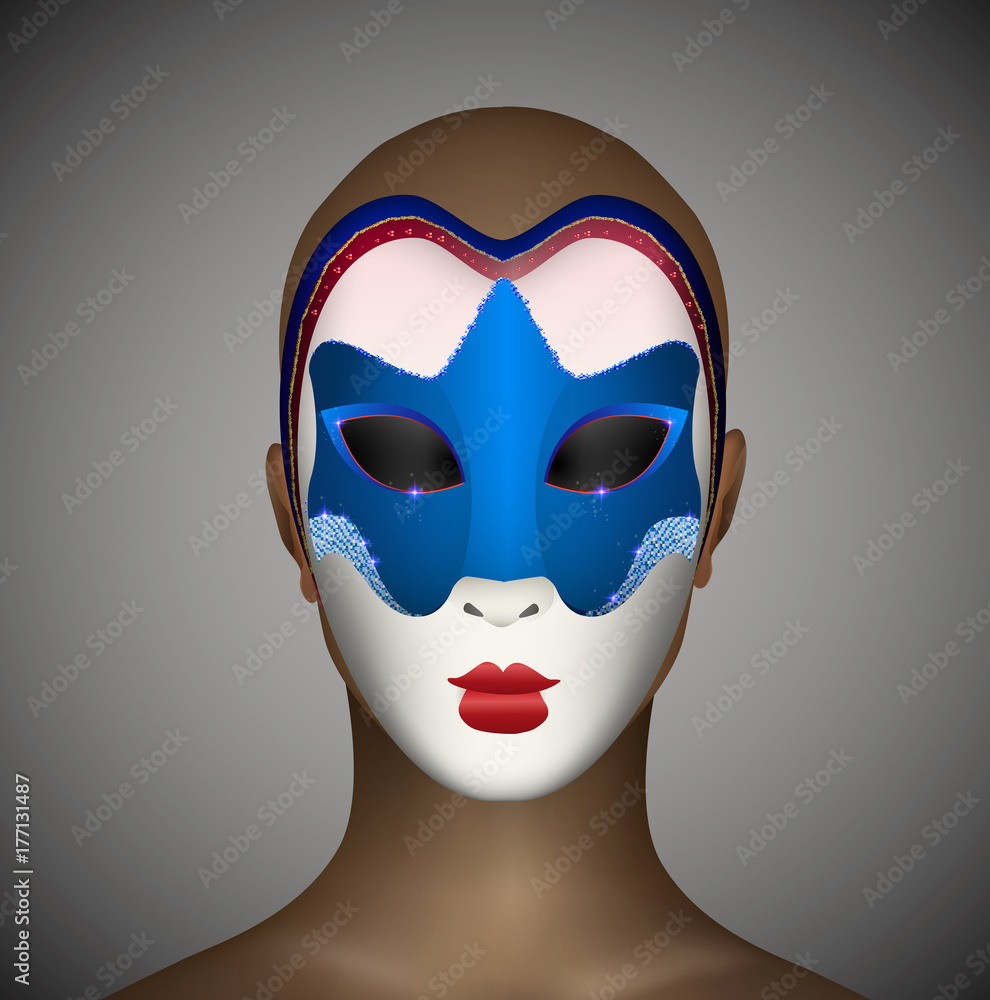 hide hide problems of sexual minorities concept, man in vivid carnival mask, gender identification questions, Stock Vector | Adobe Stock
