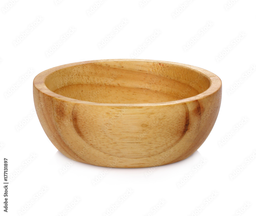 wooden bowl isolate on white background wooden bowl isolate on white background