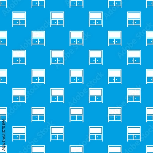 Vintage sideboard pattern seamless blue