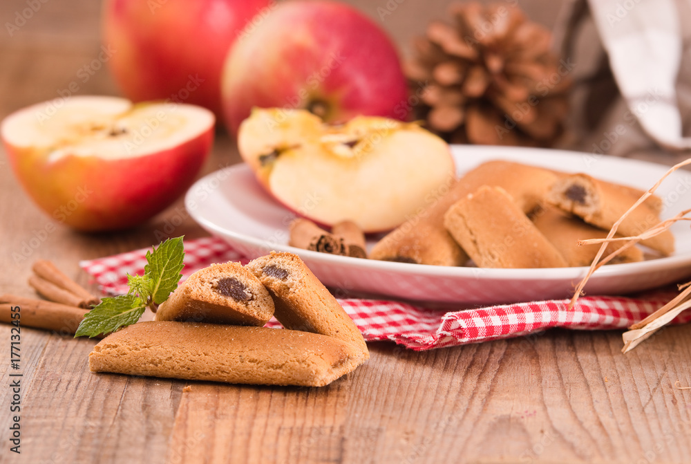 Biscuits with fruit filling. Biscuits with fruit filling.