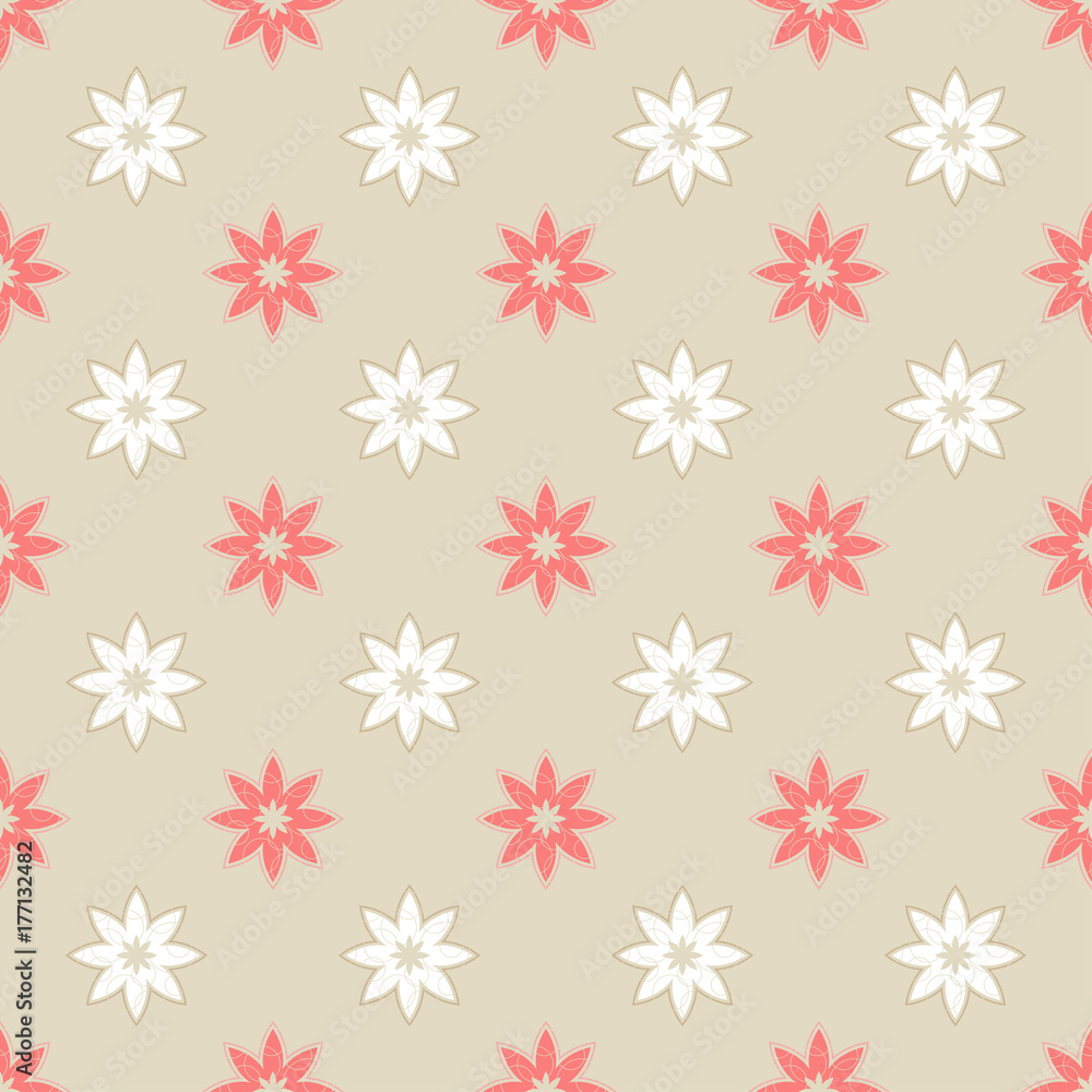 Seamless floral background. Vector illustration. Textile rapport. Seamless floral background. Vector illustration. Textile rapport.