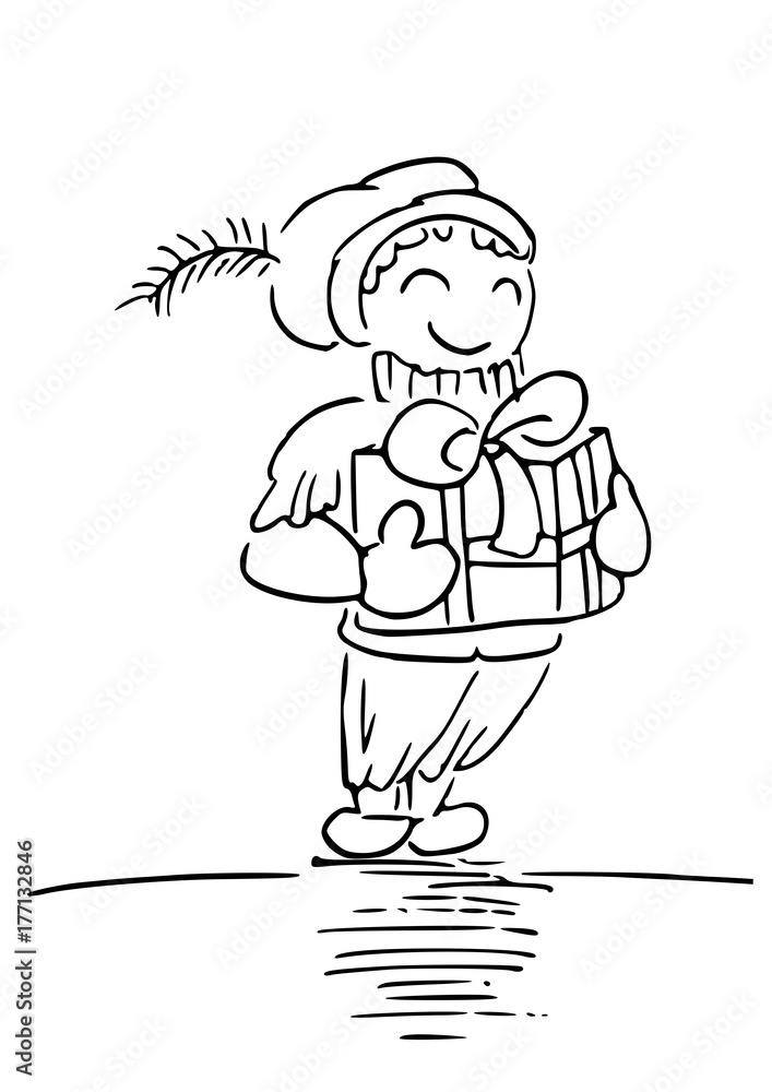 Sinterklaas feest kleurplaat