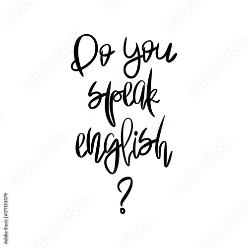 Do you speak English - poster