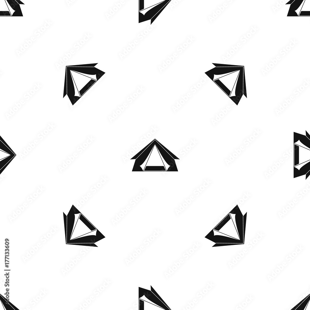 Tourist tent pattern seamless black Tourist tent pattern seamless black
