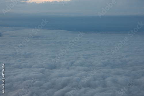 Beautiful view of the sky from the airplane