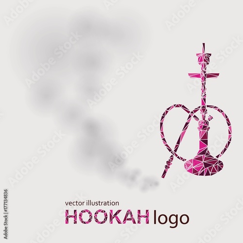 Hookah labels, badges and design elements collection. Vintage shisha logo. Lounge cafe emblem. Arabian bar or house, shop.