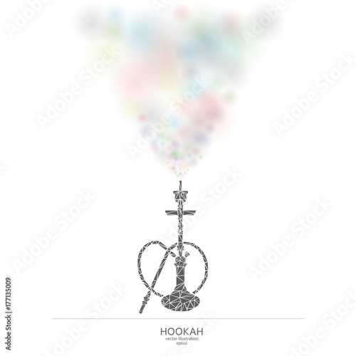 Hookah labels, badges and design elements collection. Vintage shisha logo. Lounge cafe emblem. Arabian bar or house, shop.