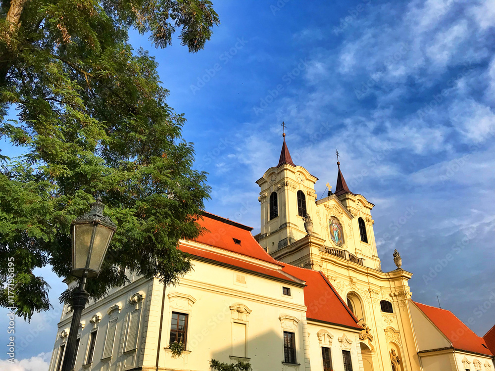 Fototapeta premium Benedictine monastery and abbey of Rajhrad. Czech Republic