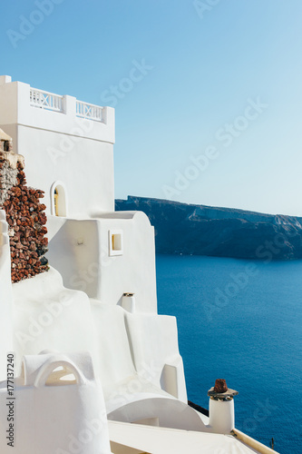 Typical greek house in Oia photo