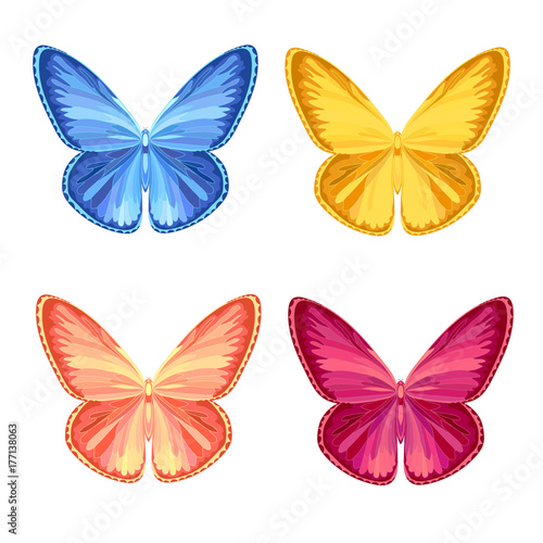 Canvas Print butterfly vintage decorative element, insect