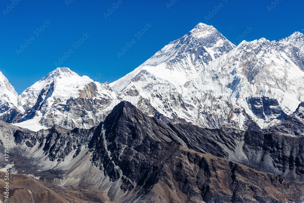 Snowy mountains of the Himalayas