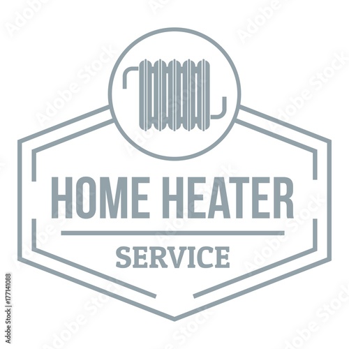 Heater logo, simple gray style