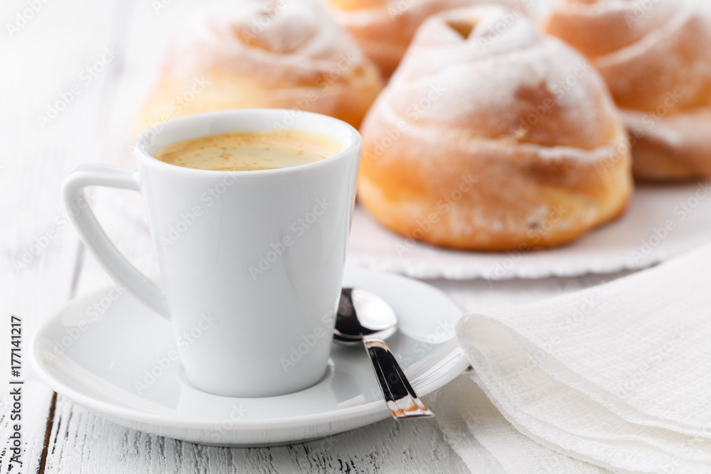 Coffee cup and cookies with free space Coffee cup and cookies with free space