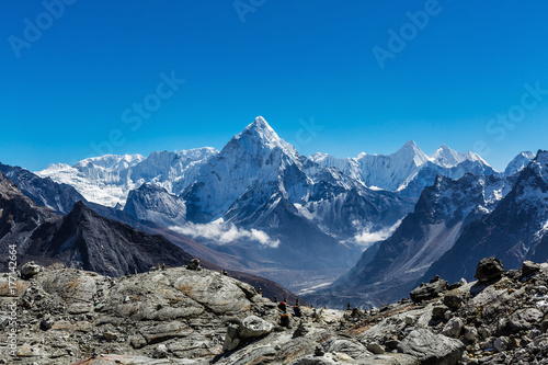 Snowy mountains of the Himalayas