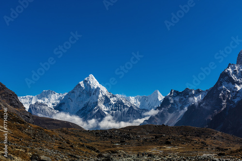 Snowy mountains of the Himalayas