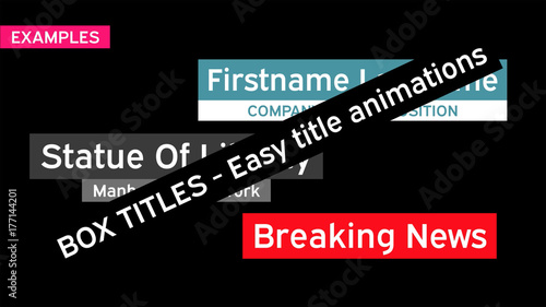 Animated Box Titles