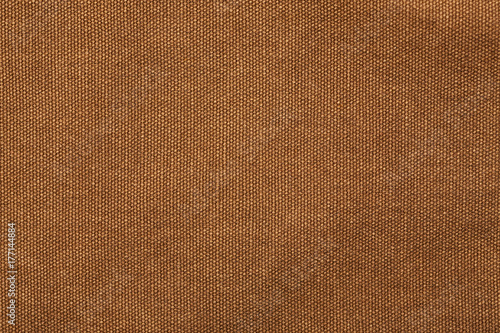 Rough brown burlap abstract texture, macro shot © Glevalex