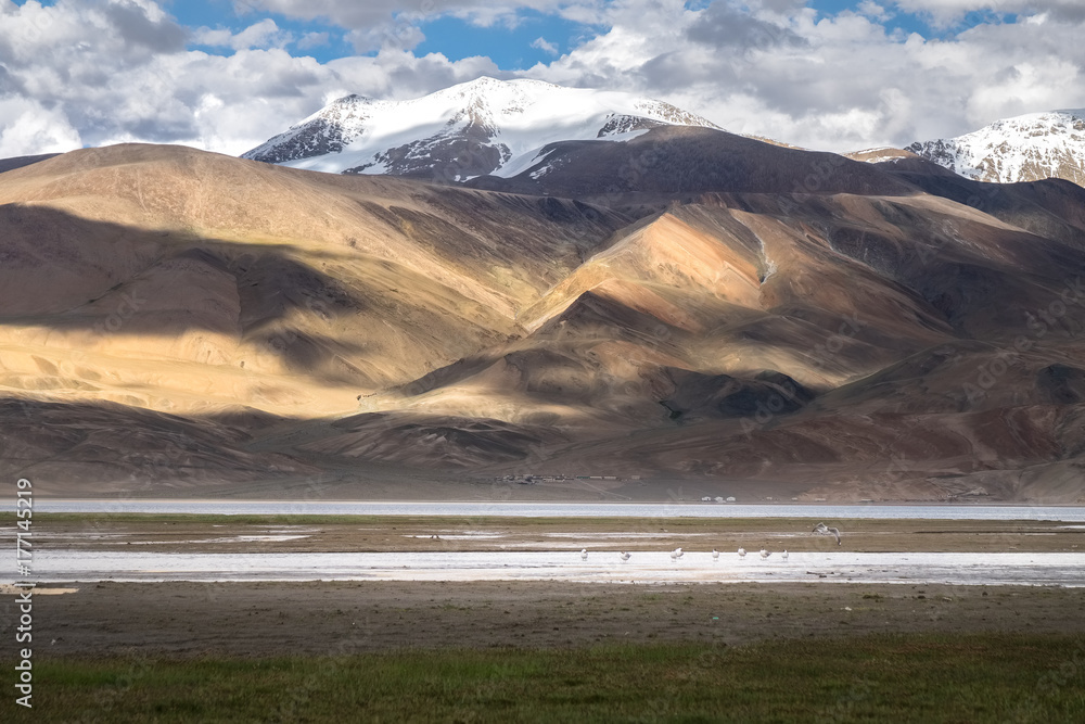 Landscape around Tso Moriri Lake in Ladakh, India	