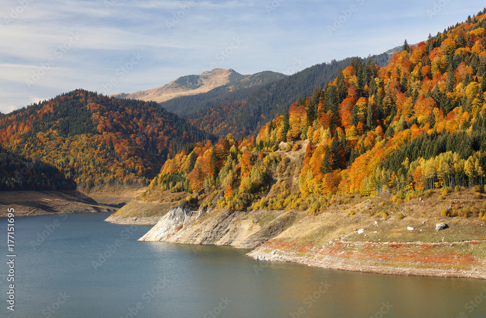 Dam Lake in National Park Retezat, Romania