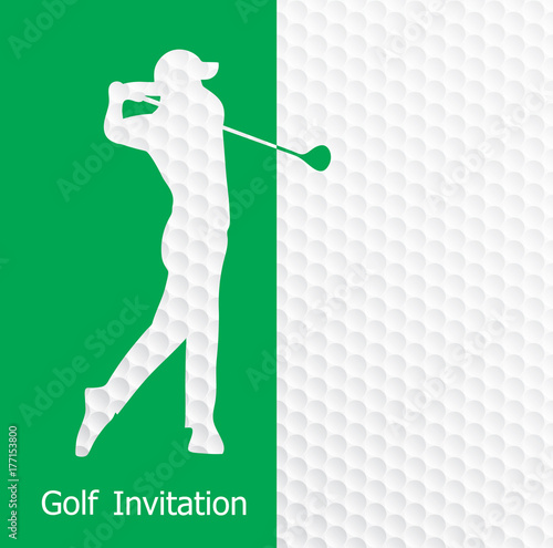 Golf invitation flyer template graphic design