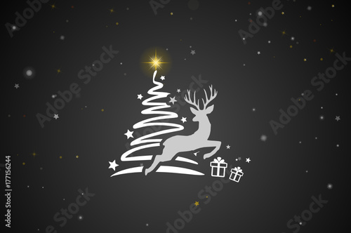 Weihnachtsbaum und Elch