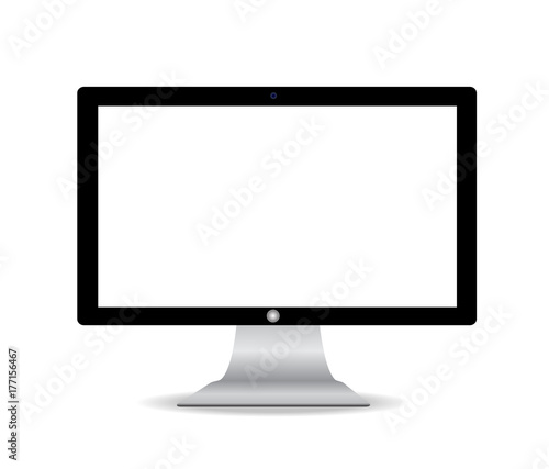 This image is a vector file representing a computer monitor display isolated. Stock vector illustrator