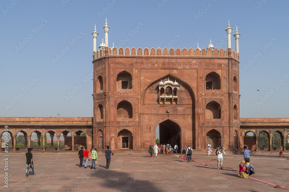 Jama Masjid, Friday's Mosque entrance gate, New Delhi, India