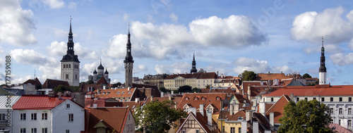 Panoramic view of the city of Tallinn in Estonia