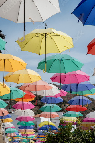 colorful umbrellas in the sky © gerckens.photo
