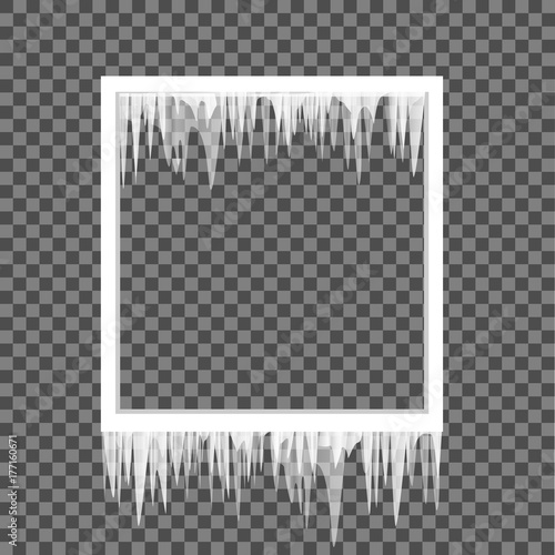 icicles on a square frame