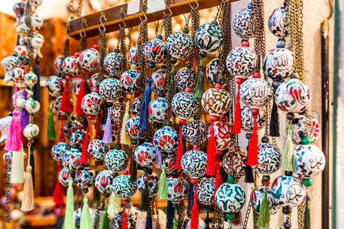 Traditional turkish souvenir decoration on the market