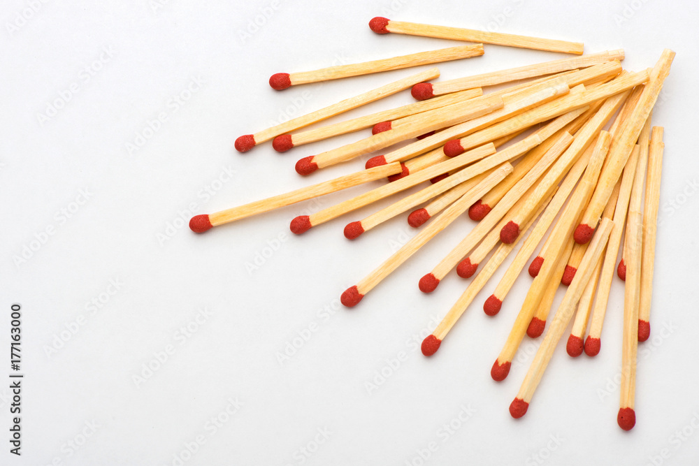 matches on a white background