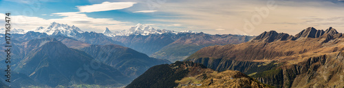 Panoramic view on Swiss Alps from Bettmeralp photo