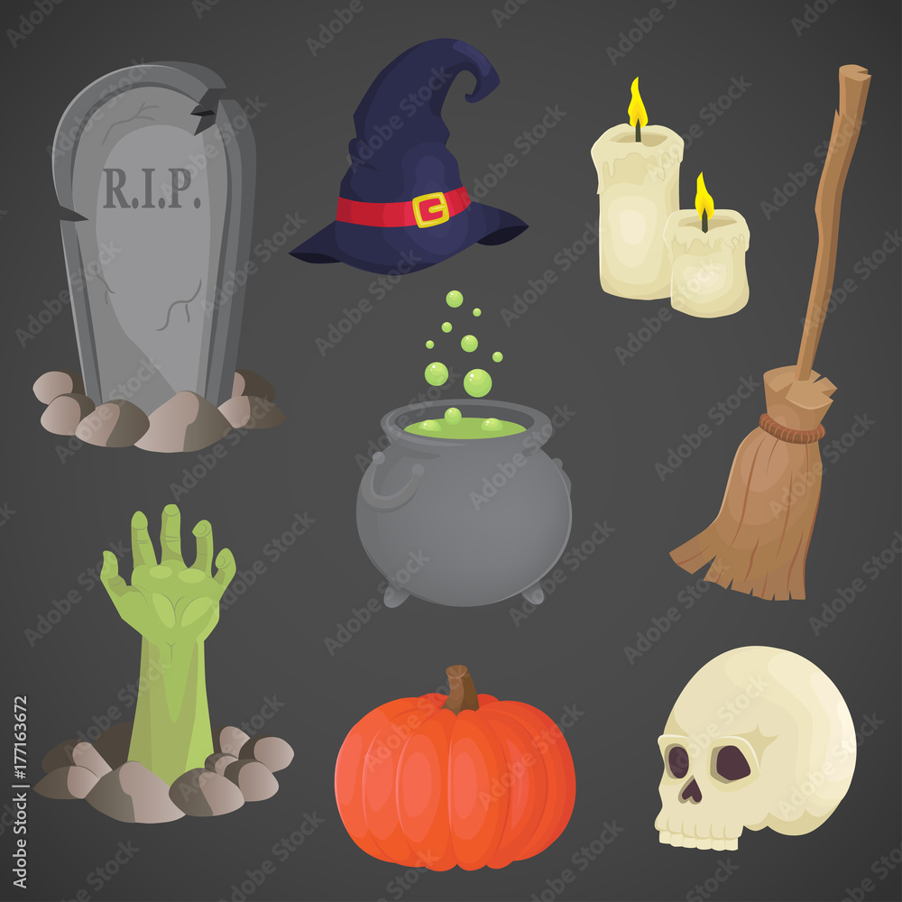 Halloween vector icon set. Halloween vector icon set.