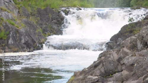 Kivach - the most powerfull waterfall in Karelia region photo