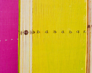 Colorful saris drying