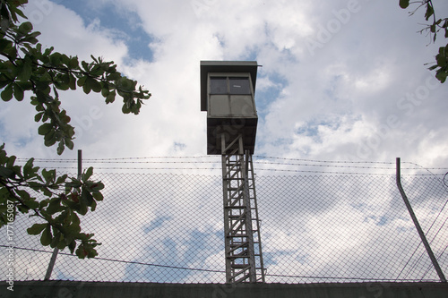 Surveillance tower at prison