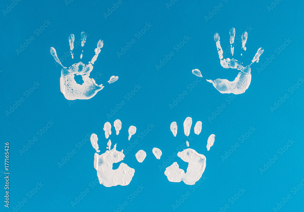 Two Sets of Hand Marks on the Wall Two Sets of Hand Marks on the Wall
