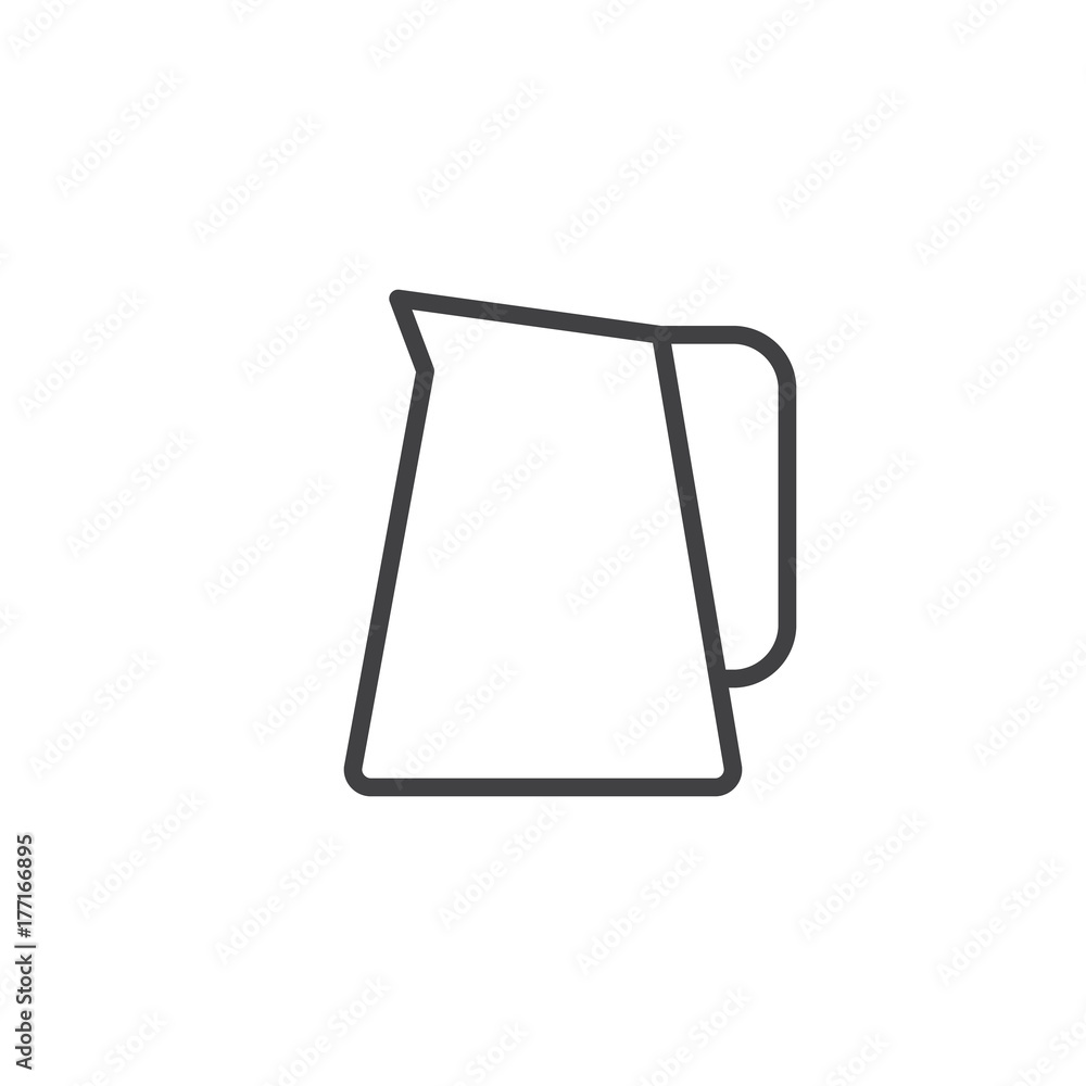 Coffee pot line icon, outline vector sign, linear style pictogram isolated on white. Symbol, logo illustration. Editable stroke Coffee pot line icon, outline vector sign, linear style pictogram isolated on white. Symbol, logo illustration. Editable stroke