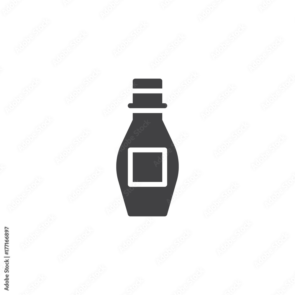 Syrup bottle icon vector, filled flat sign, solid pictogram isolated on white. Symbol, logo illustration. Syrup bottle icon vector, filled flat sign, solid pictogram isolated on white. Symbol, logo illustration.
