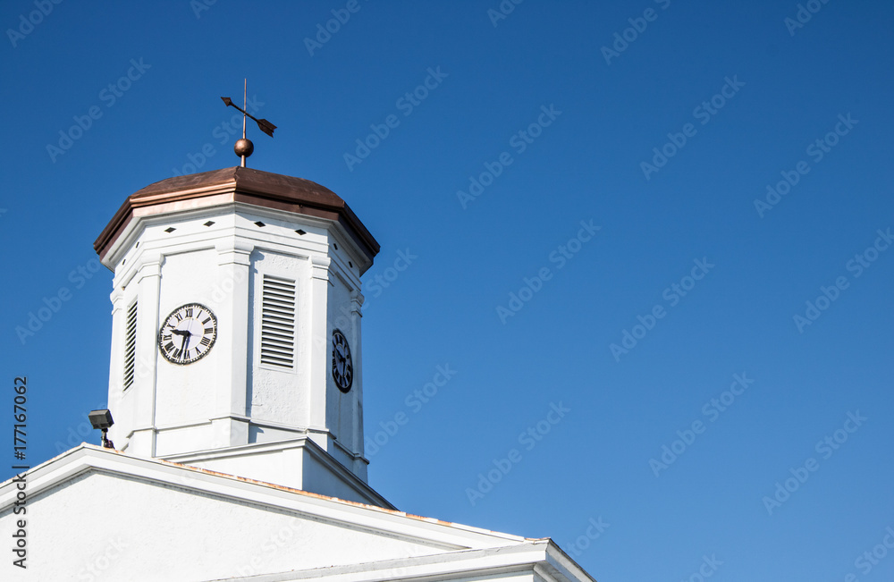 Copper Courthouse Cupola with Weather Vane and Clock Copper Courthouse Cupola with Weather Vane and Clock