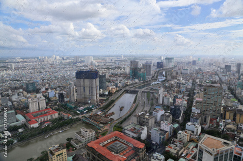 Panoramic view of Ho Chi Minh city (Saigon, Vietnam)