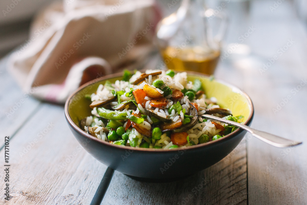Rice with mixed vegetables Rice with mixed vegetables