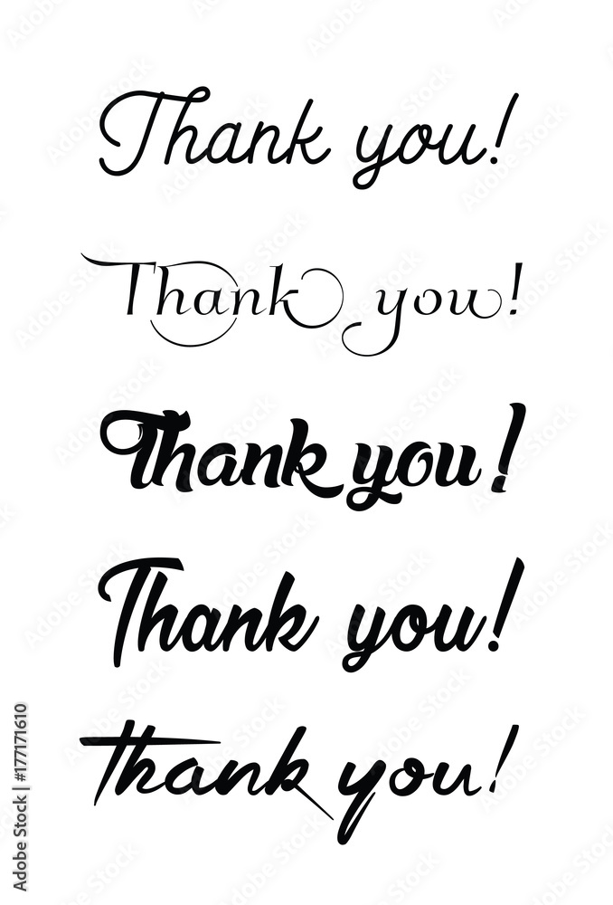 Thank you card. Hand drawn lettering. Ink Vector illustration. Thank you card. Hand drawn lettering. Ink Vector illustration.