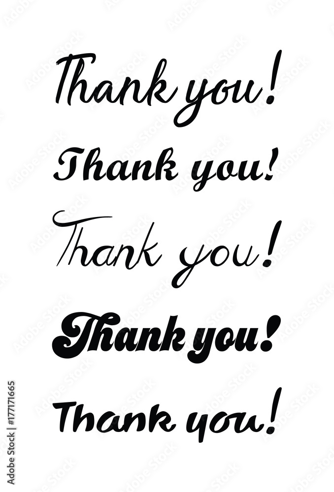 Thank you card. Hand drawn lettering. Ink Vector illustration. Thank you card. Hand drawn lettering. Ink Vector illustration.