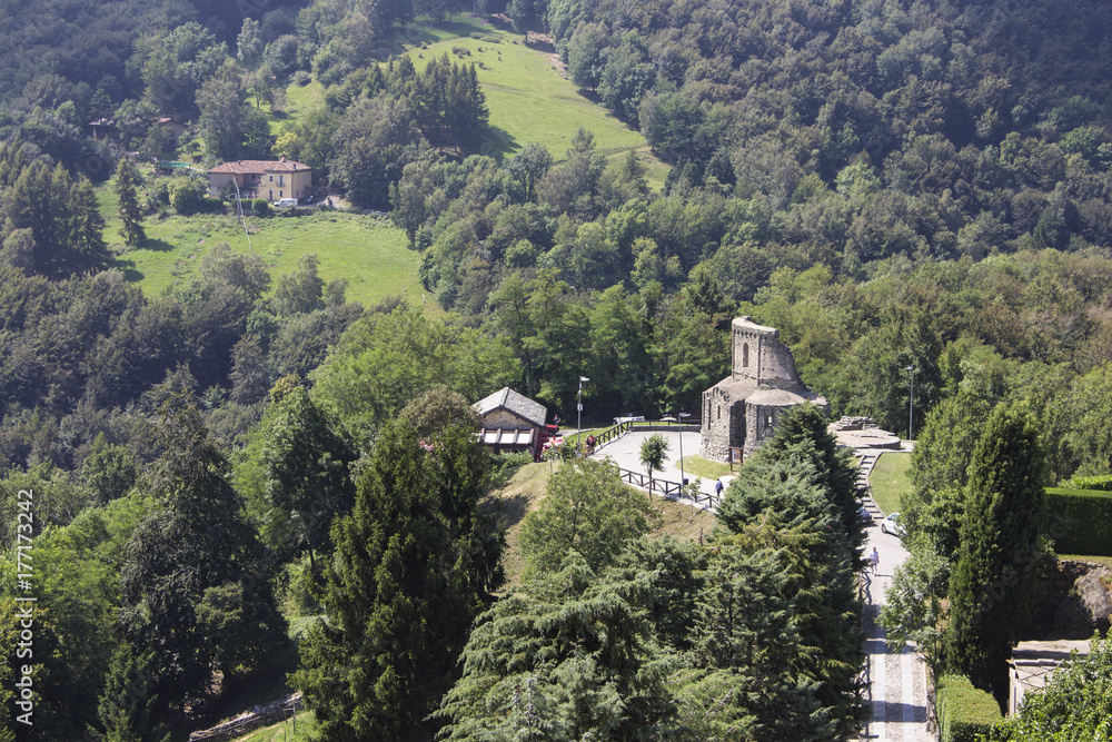 The Sacra di San Michele, a religious complex on Mount Pirchiriano near Turin, Italy