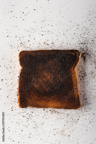 Burnt Toast on White photo