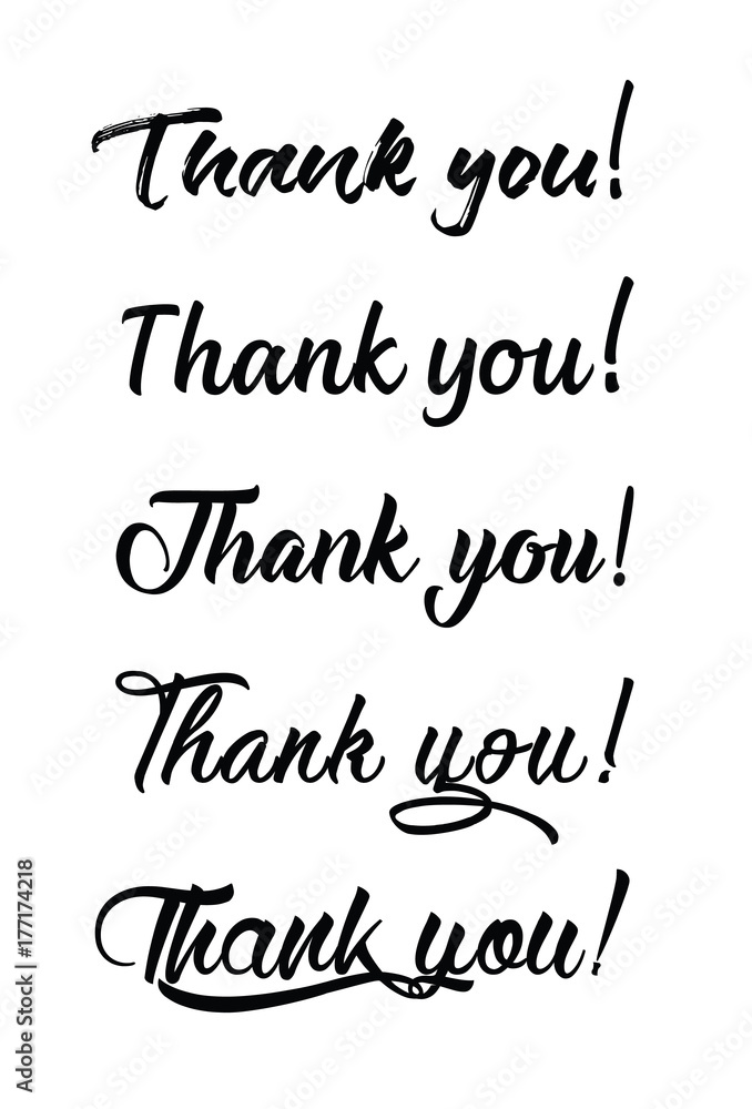 Thank you card. Hand drawn lettering. Ink Vector illustration. Thank you card. Hand drawn lettering. Ink Vector illustration.