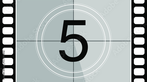 Vintage Movie Countdown Number Five