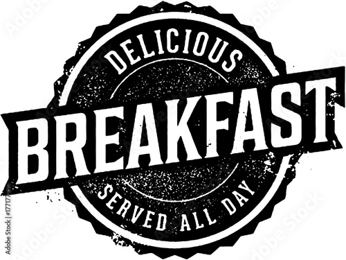 All Day Breakfast Menu Stamp